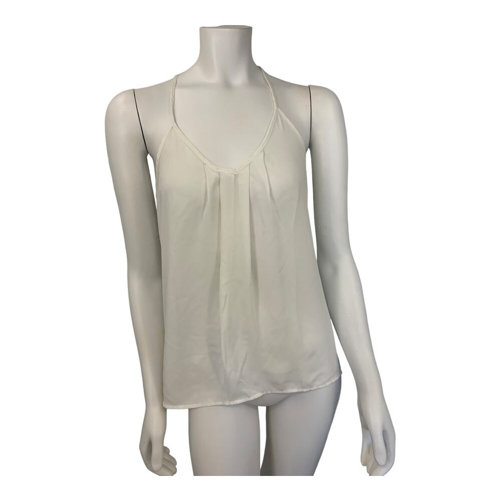 Bellatrix white sleeveless halter cut spaghetti strap small